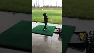 Jehse the angry toddler golfer at the golfing range with grandpa