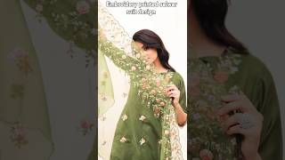 Embroidery printed salwar suit design #fashion #dressdesign #trending #youtube #viralvideo #shorts