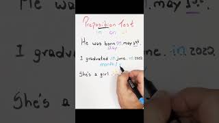 Preposições em Inglês: IN | ON | AT para TEMPO ⏳                #shorts #prepositions #ingles