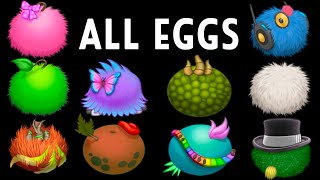 All Eggs - My Singing Monsters: Shugabush Island (rare and epic)