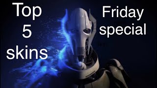 Star Wars battlefront 2 top 5 skins Friday special