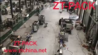 Factory workshop For full automatic  bottle liquid packing machines.