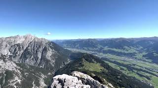 Panoramic view during Via Ferrata to Hundskopf (2243 m).