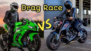 ktm 1290 vs ninja zx10r top speed 🥰 || ktm vs ninja || #crushr #shortsvideo #shorts