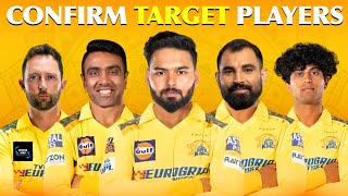 IPL 2025 : CSK TARGET PLAYERS | Auction Strategy of CSK in IPL 2025 Mega Auction