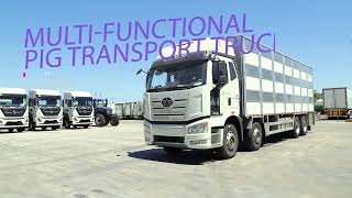 CP Group Xinbaiqin Brand Jiefang Chassis 8x4 12 Wheeler Pig Transport Truck XBQ5310CCQZ66JL