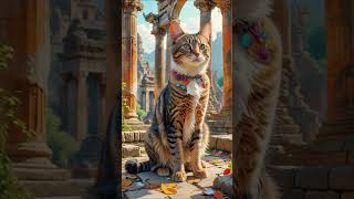 Majestic cats in ancient ruins 10