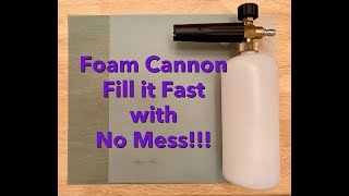 Foam Cannon-Fast Fill with No Mess