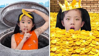 Rich vs Broke Hide and Seek | Extreme Hide and Seek in Rich vs Poor Family By T-FUN