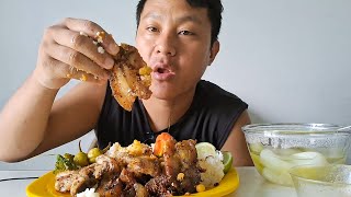 Naga Style Pork Curry With One King Chilli🌶//Bottle Gourd Boiled & Bitterguard//Naga Mukbang