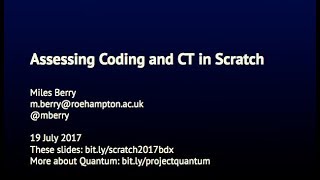 Assessing Coding and CT in Scratch