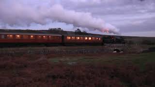 BR Standard Class 4MT No.76079 Halloween southbound at Moorgates [NYMR 2018]