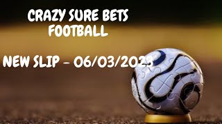 Additional Bets Predictions for today's matches (football)#CRAZY SURE BETS#