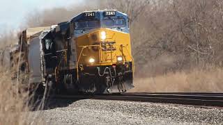 CSX general manifest freight headed west with CM44AC leader and GP40 trailing!