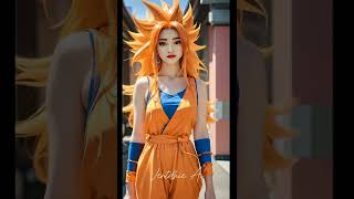 Dragon Ball Songoku Female Cosplay Ai Version #shorts #anime #manga #ai