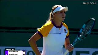 Amanda Anisimova VS Camila Giorgi Mach Highlights |  2021