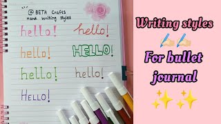 hand writing styles for bullet journal ✍🏻 | writing styles✨|decor your journal | #journaldecoration