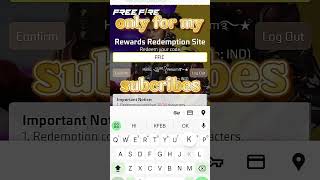 Free Fire Redeem Code Today // Free Fire New Redeem Code  #shorts