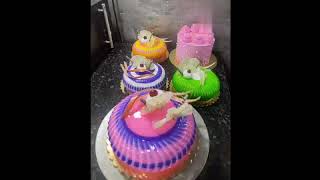 new trick for gel cake decoration/ cake design idea/easy cake design