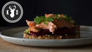 Roast Salmon, Avocado, Beetroot & Chervil | Kitchen Daddy