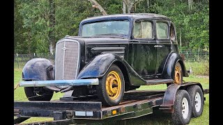 WILL IT RUN? 1934 Chevy 4 door sport sedan hasn't run in 23 years!