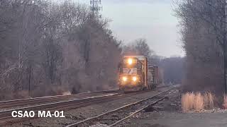 A few trains at South Plainfield, NJ 2/9/24