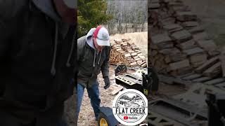 30 Minutes of Firewood Splitting in 35 Seconds #shorts