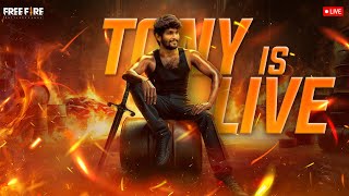 FREE FIRE TELUGU LIVE || 😱TONY IS LIVE🥵🎯ROAD TO 10K SUBS 🎯#NFG #4v4 #1v2 #1v1 #brranked