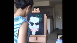 Joker painting on canvas | Acrylic painting | Heath Ledger | Dark Knight