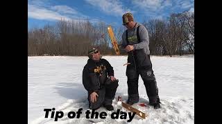 Ice Fishing Pike with Dead Bait