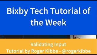 Validating Input in Bixby