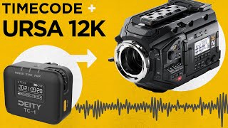 Timecode on Blackmagic URSA Mini Pro | Deity TC-1 + URSA 12K