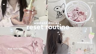 weekend reset routine✩°｡how i prep for a new week, youtube updates, living alone vlog, self care