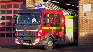 BRAND NEW Volvo Pump turnout from Stratford Fire Station - Warwickshire Fire & Rescue Service