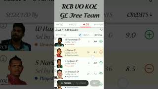 KKR vs RCB Dream11 Prediction, KOL vs RCB Dream11 Team, KKR vs RCB Grand League Team, IPLT20 Dream11