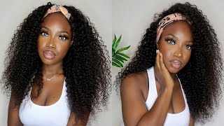 How To Wear a Headband Wig Straight Out the Box! | On the Go Wig | FT. Julia Hair