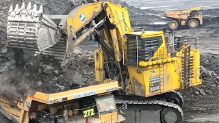 Komatsu PC3000 loading clay into a fleet of Komatsu HD785 off-road trucks. Like Mining?