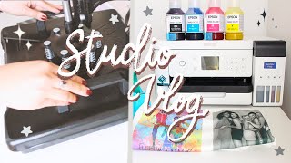 Studio vlog ✎ 14: Unboxing impresora de sublimación Epson SC-F100 F170 + pruebas / packing orders