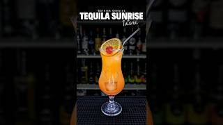 Cóctel Tequila Sunrise 🌅 Tutorial Bartender #GarnishEventos