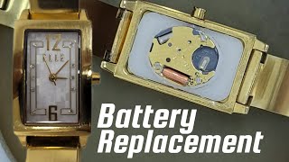 How To Change Battery ELLE Ladies Watch