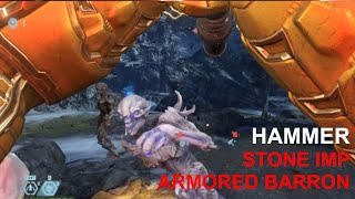 Using Hammer on Spectre, Stone Imp and Armored Barron - Doom Eternal - The Ancient Gods 2