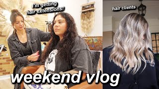 HAIR EXTENSION CONSULTATION, SALON CLIENT & FITNESS UPDATES | WEEKEND VLOG