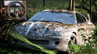 Rebuilding Toyota Supra MK4 - Forza Horizon 5 - Logitech Steering Wheel Gameplay