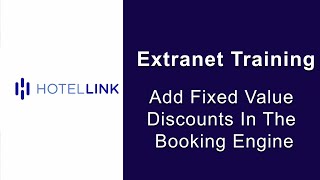 Extranet demo - Booking Engine | Adding Fixed Value Discounts