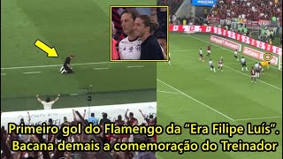 Primeiro gol do Flamengo da “Era Filipe Luís”. OLHA A REAÇÃO DO TREINADOR !!🤯🥺