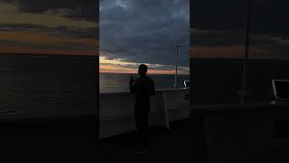 Sunset at anchorage ⚓️ 1M views #deckcadet #lifeatsea #sealife #lifeofaseafarer #captain_nafiu