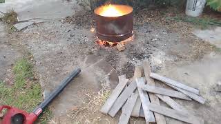 How to burn out a stump