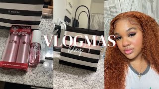 VLOGMAS DAY 3| NEW TRENDING MAKEUP ROUTINE| COLD GIRL MAKEUP|SEPHORA HAUL+new products