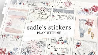 Plan with Me | Sadie's Stickers | Fourth of July