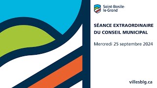 Séance extraordinaire du conseil municipal - 25 septembre 2024